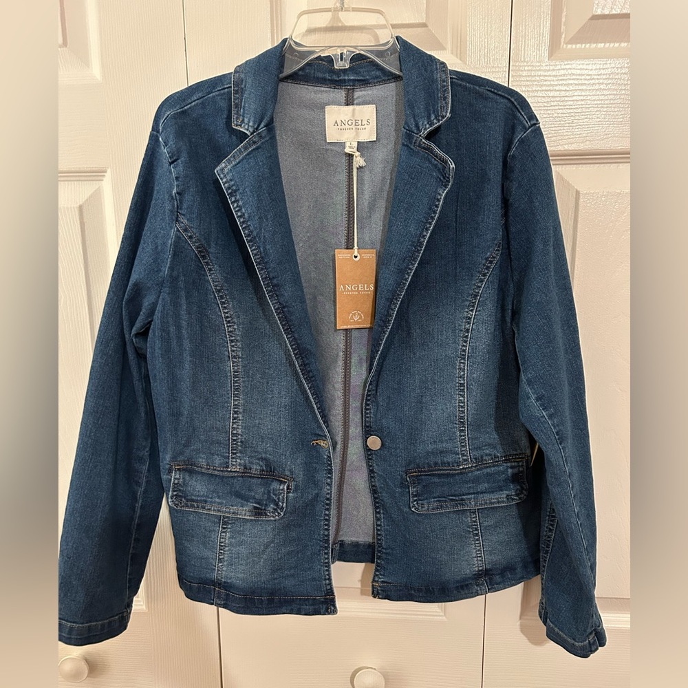 NWT -Angels Forever Young -Denim Blue Jean Blazer